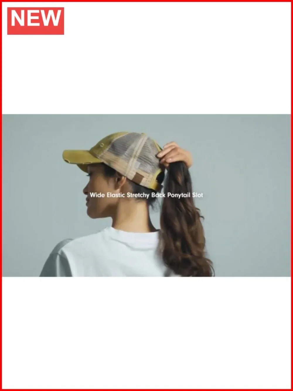 Washed Distressed Cotton Denim Ponytail Hat Adjustable Baseball Cap for Women